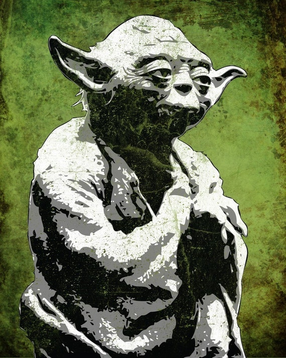 Items similar to Star Wars Yoda from the Star Wars Saga Pop Art Print 8