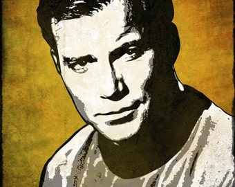 Captain Kirk from Star Trek Pop Art Print