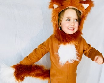 Fox Halloween Costume Toddler Boy Halloween Costume, kids Costume, Toddler Girl Halloween Costume hood and suit Fox costume