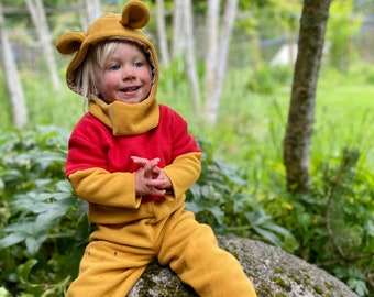 Winnie The Pooh Costume Halloween Classic Kids Character Costume for Boys, Girls, Toddler, Children, Unisex Pooh Bear