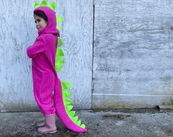 Dinosaur Halloween Costume Toddler Boy Halloween Costume, Toddler Girl Halloween Costume, Pink and Green  Dinosaur kids costume