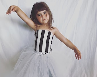 Girls Circus Costume: Trapeze Artist Tutu, Feather Fascinator