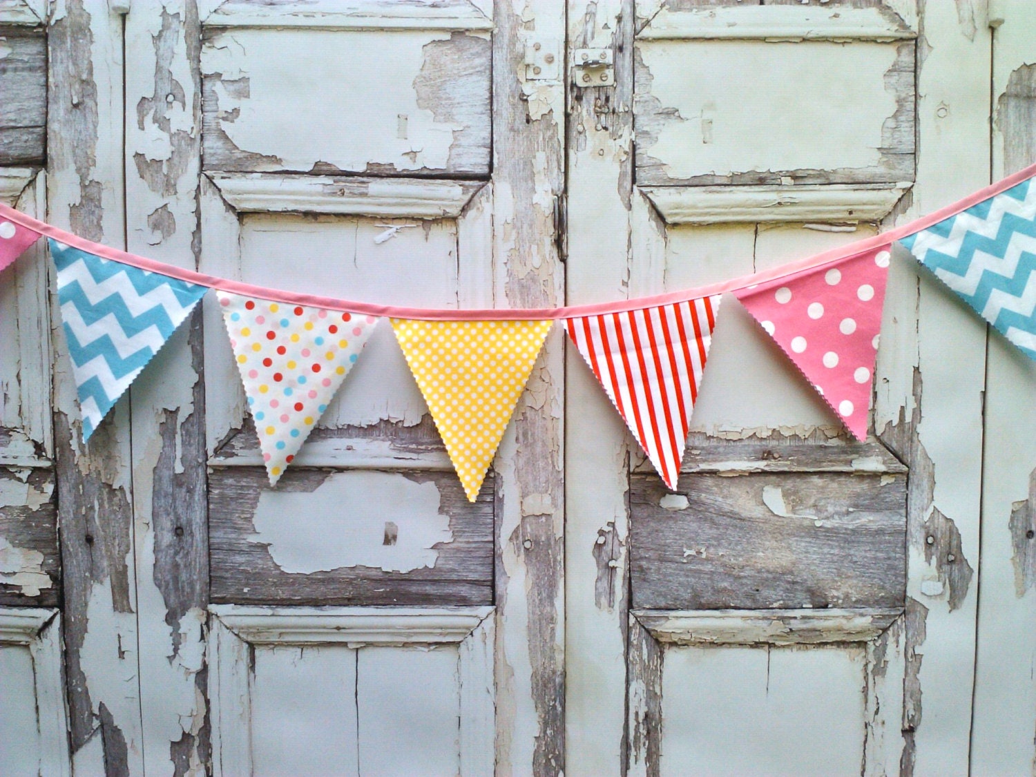 Fabric Bunting Flags Party Pennant Banner Buntings Banner Etsy