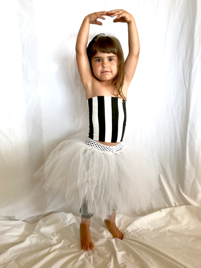 Circus Halloween Costume Girls tutu skirt and top, Trapeze Artist Costume, Ballet Dancer, Day of the Dead, Toddler, Child kids costume image 3