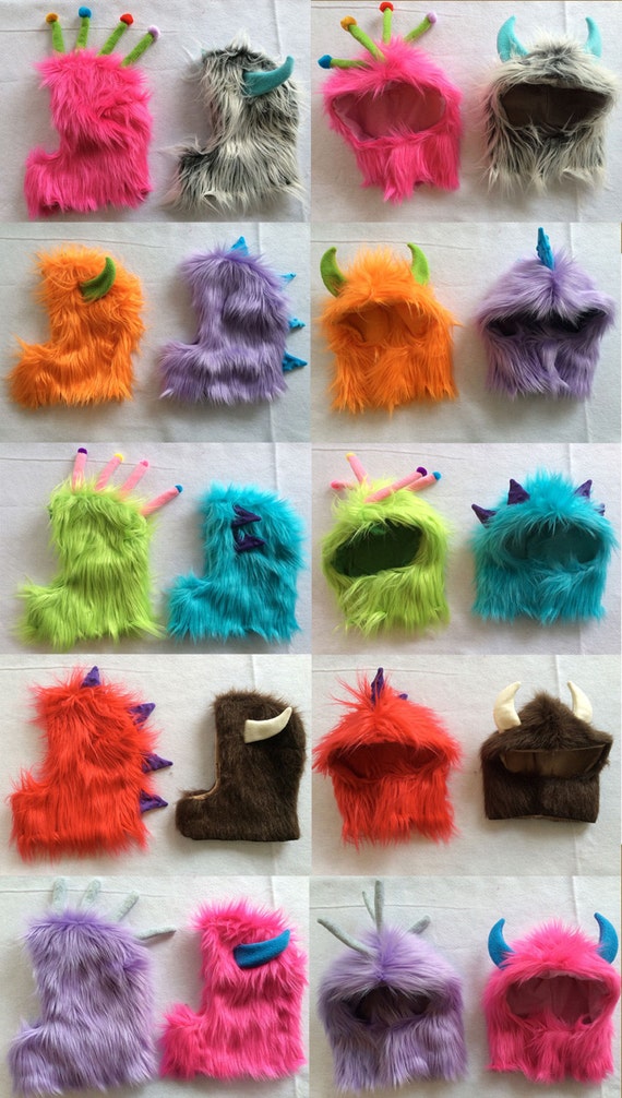 Kids Halloween Monster Hoods Design your own Monsters Inc. Costume Mix and match hoods and suits HOODS one size fits all Il_570xn