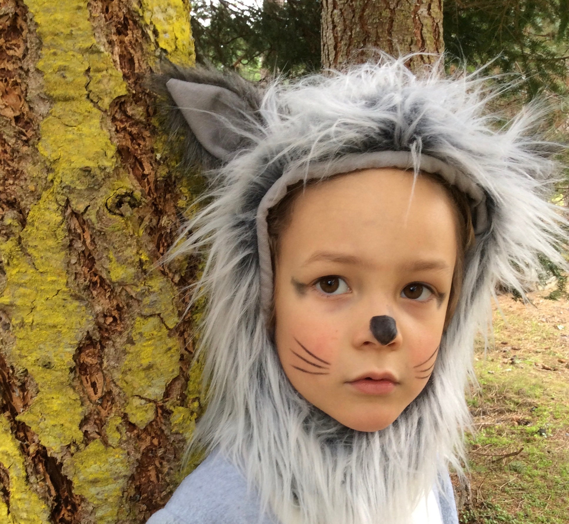 Grey Wolf Costume Toddler Boy Halloween Costume Toddler Girl Etsy
