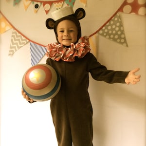 Bear Halloween Costume Circus Bear with hat and collar Kids Costume for Boys, Girls, Toddler, Children, Unisex image 4