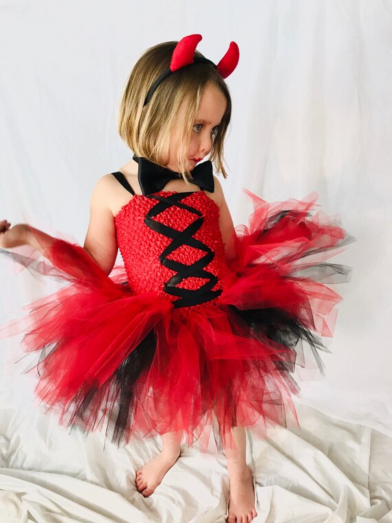 Deguisement Fille Demon Rouge 4/6 Ans