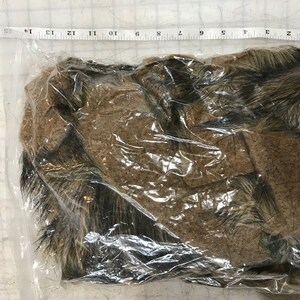 Fur Fabric Scraps Grab Bag Faux Fur Thick Luxury Black and Brown Wolf Fur Shannon Fabrics image 5