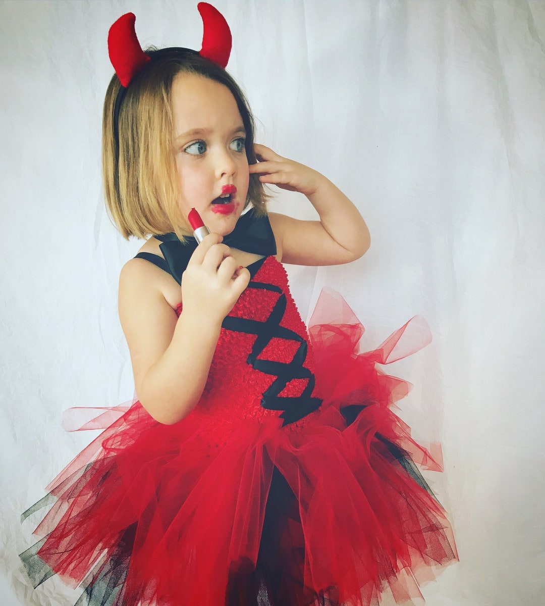 Devil Costume Toddler Girl Halloween Costume, Devil Tutu Dress Kids ...