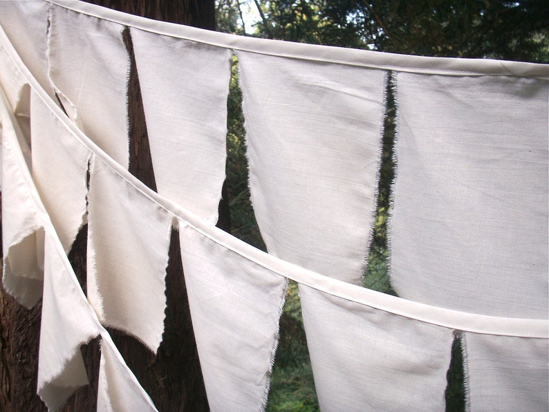 Prayer Flag Bunting 3 Strands of Natural Cotton Flags Ready to personalize. Perfect for Weddings, Retirement, Office Parties, Birthdays image 1