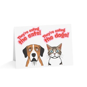 Cartes de voeux humoristiques avec animaux Humour politique, paquet de 1, 10, 30 ou 50