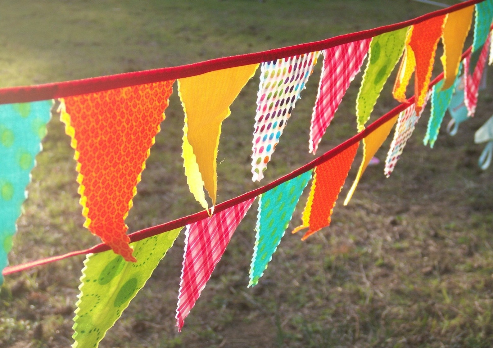 Circus Bunting Fabric Party Flags Size Small Bunting Banner Etsy