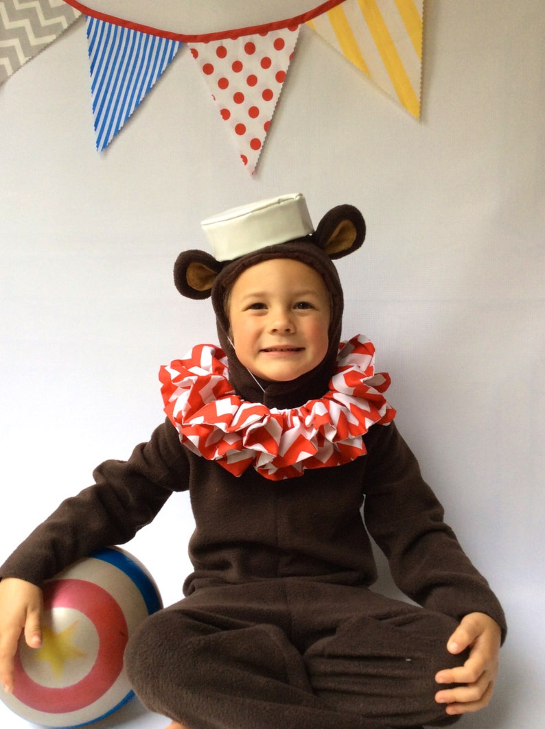 Bear Halloween Costume Circus Bear with hat and collar Kids Costume for Boys, Girls, Toddler, Children, Unisex image 5