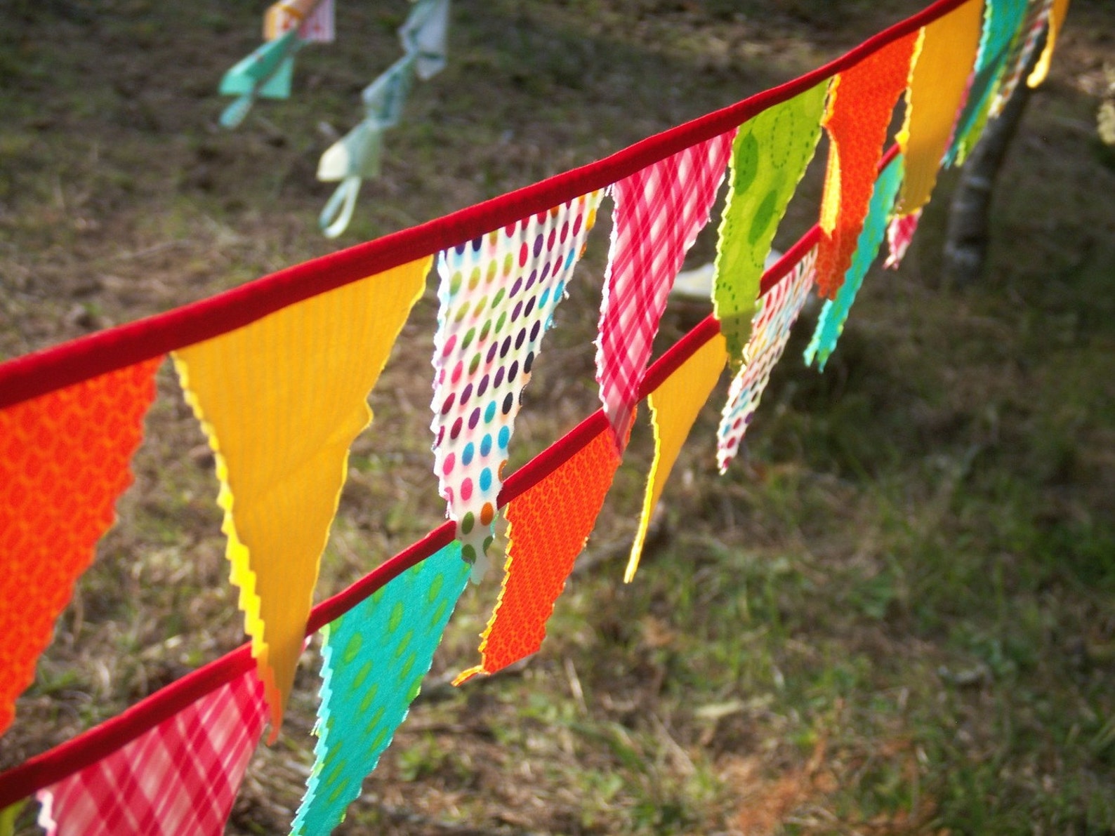 Circus Bunting Fabric Party Flags Size Small Bunting Banner Etsy