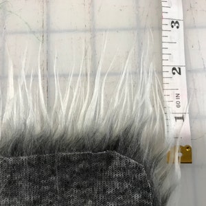 Fur Fabric Scraps Grab Bag Faux Fur Bag Grey Frosted Fur long Pile Luxury Fur 画像 3