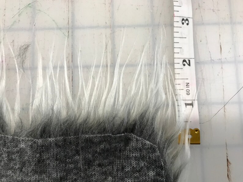 Fur Fabric Scraps Grab Bag Faux Fur Bag Grey Frosted Fur long Pile Luxury Fur 画像 3