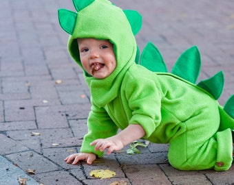 Turquoise Dinosaur Costume: Fleece Dino Suit With Hood Tail