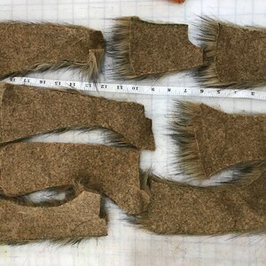 Fur Fabric Scraps Grab Bag Faux Fur Thick Luxury Black and Brown Wolf Fur Shannon Fabrics image 2