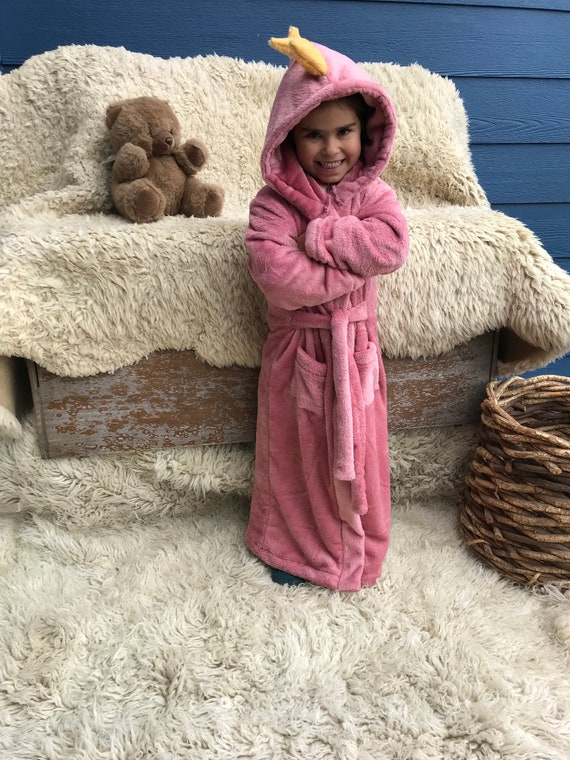 Kids Robe Ultra Plush Handmade Dinosaur Hooded Bathrobe for boys and girls available in 5 colors Il_570xn