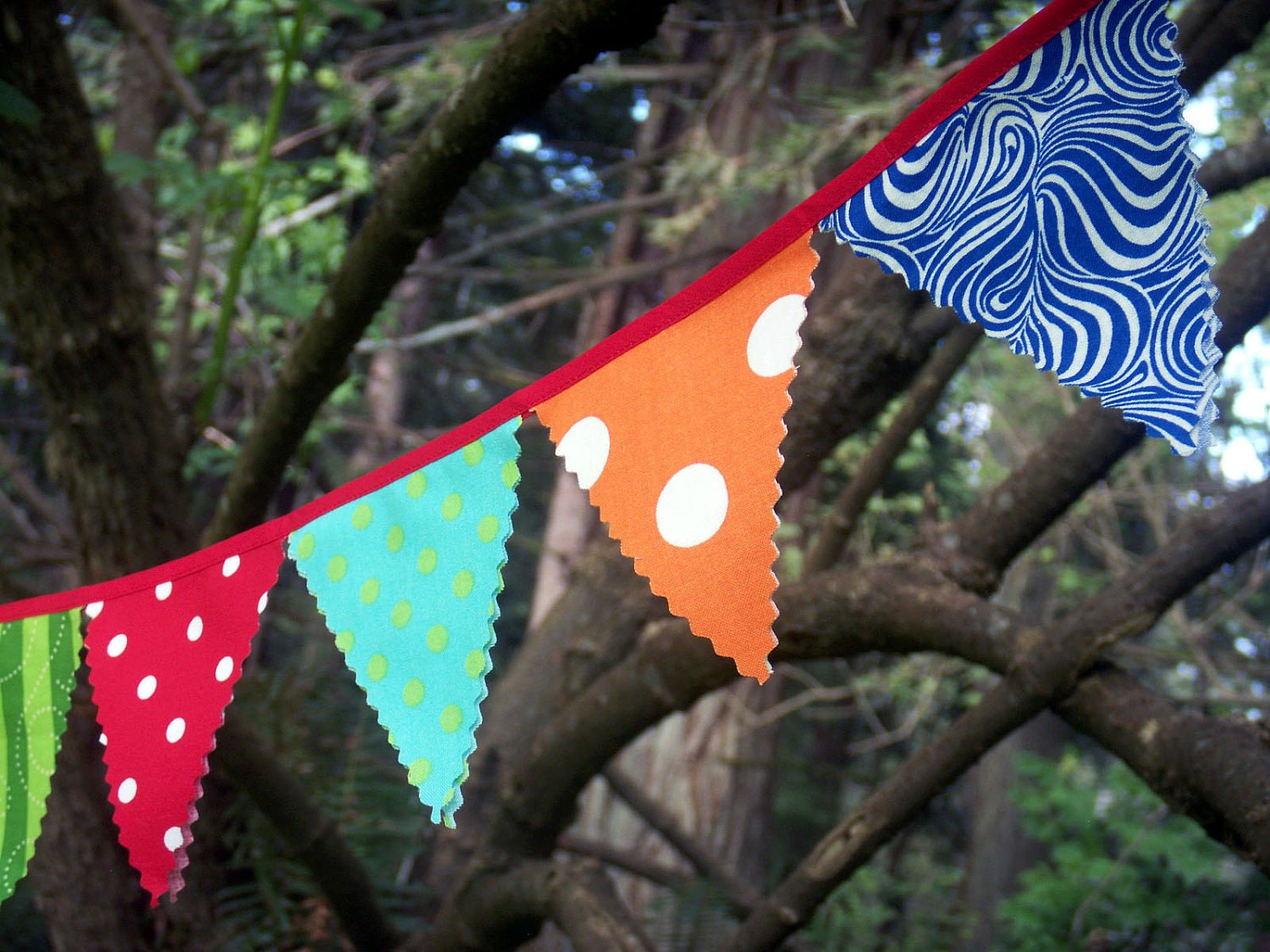 Circus Bunting Fabric Party Flags Size Small Bunting Banner Etsy