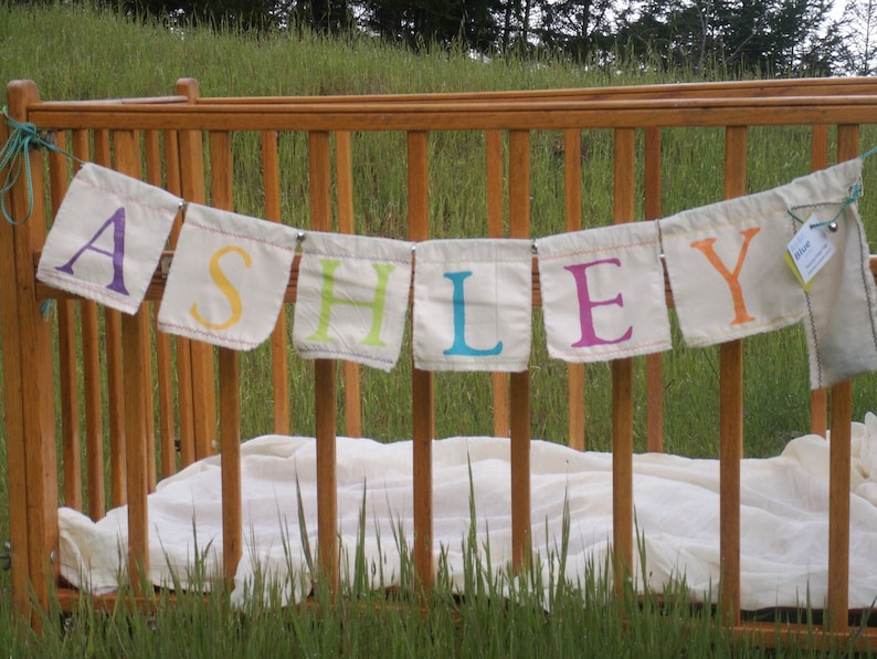Personalized Banner customize your own handpainted garland with any name image 1