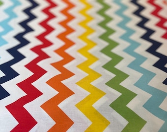 Riley Blake Rainbow Chevron medium zig zig cotton fabric by the yard