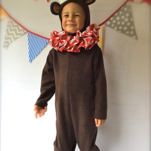 Bear Halloween Costume Circus Bear with hat and collar Kids Costume for Boys, Girls, Toddler, Children, Unisex image 2