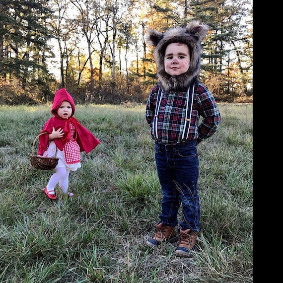 Costume d'Halloween de loup-garou, déguisement à capuche pour enfants,  déguisement pour garçons, déguisement pour filles, capuche et chemise à  carreaux -  France