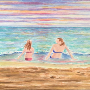 Sister Gift – Beach Watercolor Print – Cape Cod Sunset Painting