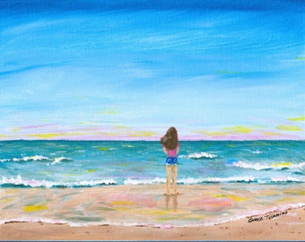 Cape Cod Girl Beach Fine Art Print