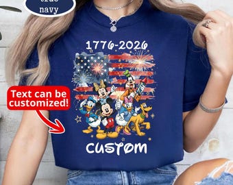 Comfort Colors Happy 250th Birthday USA Disney Shirt, America 250 Tee,Patriotic 4th of July Shirt, Fourth of July Gift,Independence Day