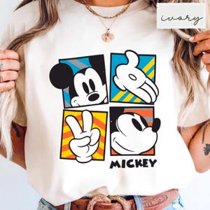Comfort Colors® Vintage Mickey Mouse Shirt, Disney Mickey 1928 T-Shirt, Retro Mickey Shirt, Disney Trip Shirt, Checkered Mickey Shirt