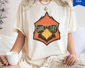 Comfort Colors®Cardinal Game Day T-Shirt | RedBird Mascot Graphic Tee with Sunglasses | School Spirit Shirt for Women | Cute Game Day Outfit