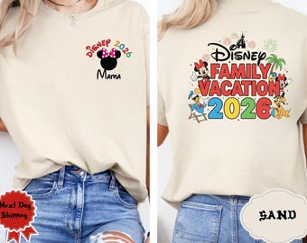 Custom Disney 2026 Shirt Disney 2026 Family Vacation Shirts Mickey Castle 2026 Shirts Disneyland Family Trip Shirt Custom Mickey Trip Shirt