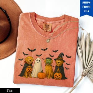 Komfort Farben Halloween Golden Retriever Shirt: Gruseliges Hundeliebhaber T-Shirt