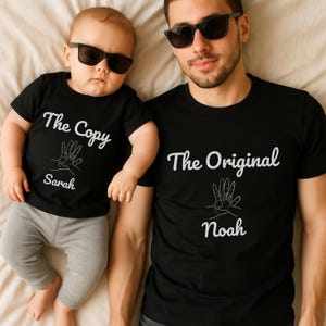 Matching Father Son Shirts: The Original & The Remix - Retro Design