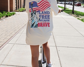 Distressed USA Flag Shirt: Comfort Colors 4th of July T-Shirt
