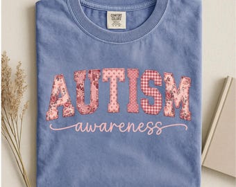 Comfort Colors® Autism Awareness Shirt,Neurodiversity Tee,Faux Patchwork Inclusion Shirt, Autism Support Gift, SPED Teacher Shirt, Mama Gift