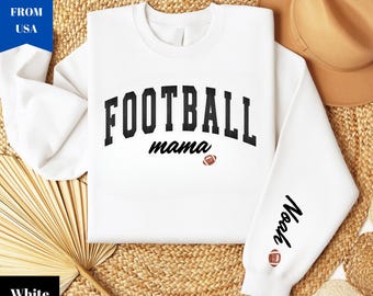 Sudadera personalizada para mamás futbolistas - Nombres de los niños en la manga - Sudadera para el día del partido