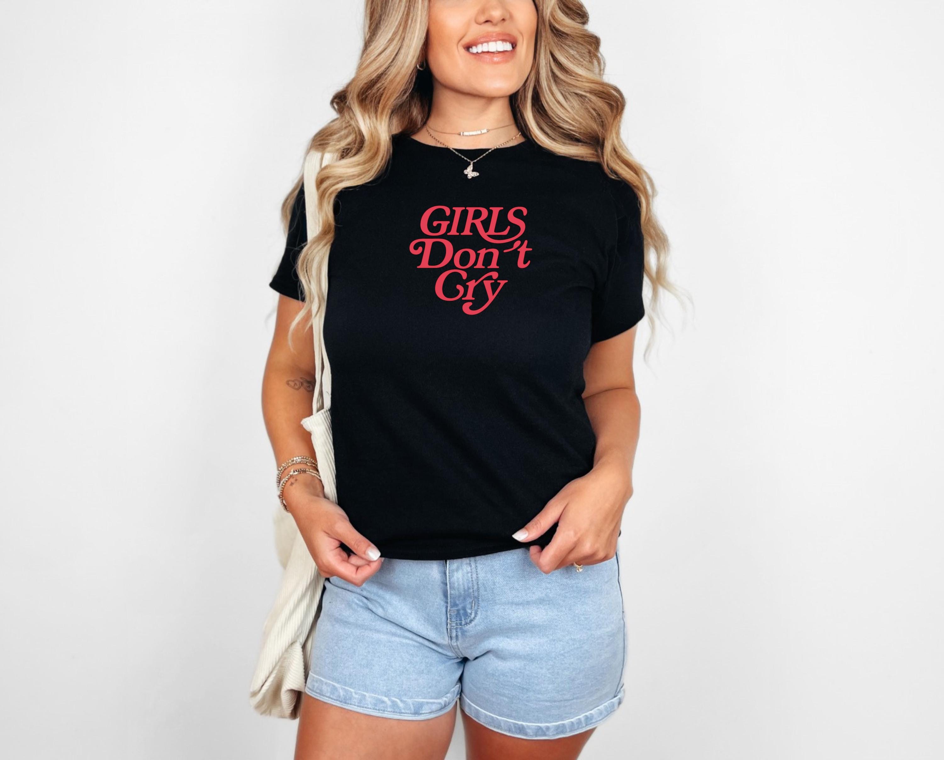 トップス Girls Don`t Cry BABY TEE 80 Y2K Baby Tee: Girls Don't Cry Graphic T-shirt - Feminist