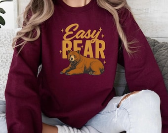 Easy Bear Shirt, Vintage Bear Graphic Tee, Retro Wildlife T-Shirt, Cozy Animal Lover Shirt, Nature Graphic Tee, Gift for Bear Lover