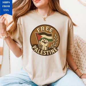 Vintage Palestine Support Tee: Retro Graphic Activism T-Shirt