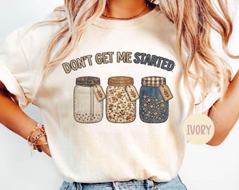 Comfort Colors® Faux Patchwork Christmas Don't Get Me Started Sourdough Shirt,Bread Baking Shirt, Sourdough Xmas Gift,Bread Lover Shirt