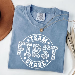Comfort Colors First Grade Teacher Shirt: Elementary School Tee
