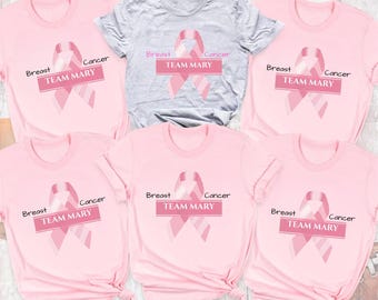 Custom Breast Cancer Shirt, Breast Cancer Team Shirt, Breast Cancer Awareness Shirt, Breast Cancer Team Walk Shirt, Pink Ribbon Shirt