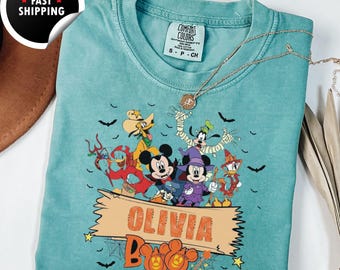 Personalized Comfort Colors Retro Mickey Halloween Shirt