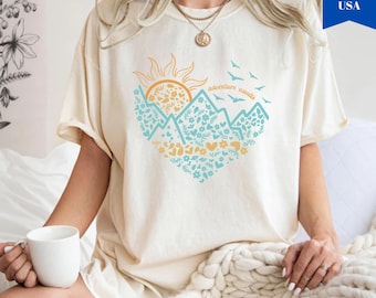 Comfort Colors Adventure Awaits Shirt: Vintage Camping Tee