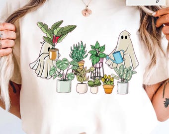 Comfort Colors Pflanzen-T-Shirt: Gruseliges Halloween-Garten-T-Shirt