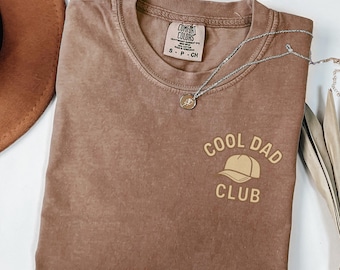 Camiseta Comfort Colors® Cool Dad Club, camiseta estilo gorra de papá vintage, camiseta divertida para regalar a papás, camiseta retro, regalos para el día del padre